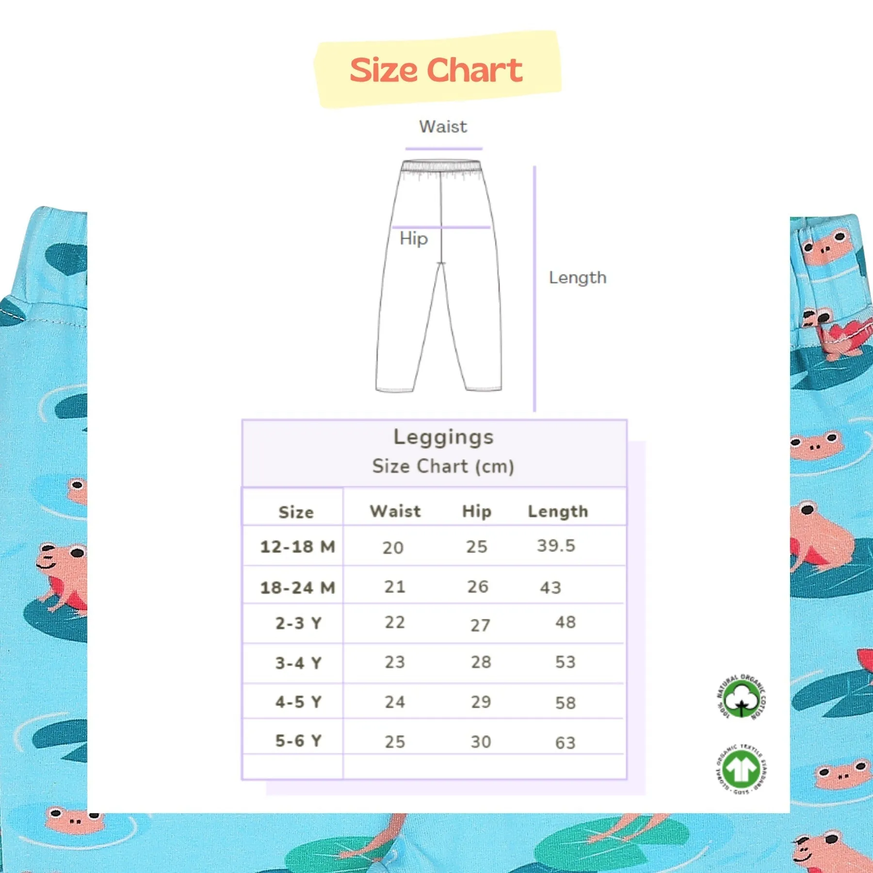 Organic Cotton Leggings- Frog & Lotus