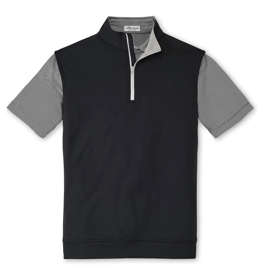 Peter Millar - Men's Galway Performance Quarter-Zip Vest - Black