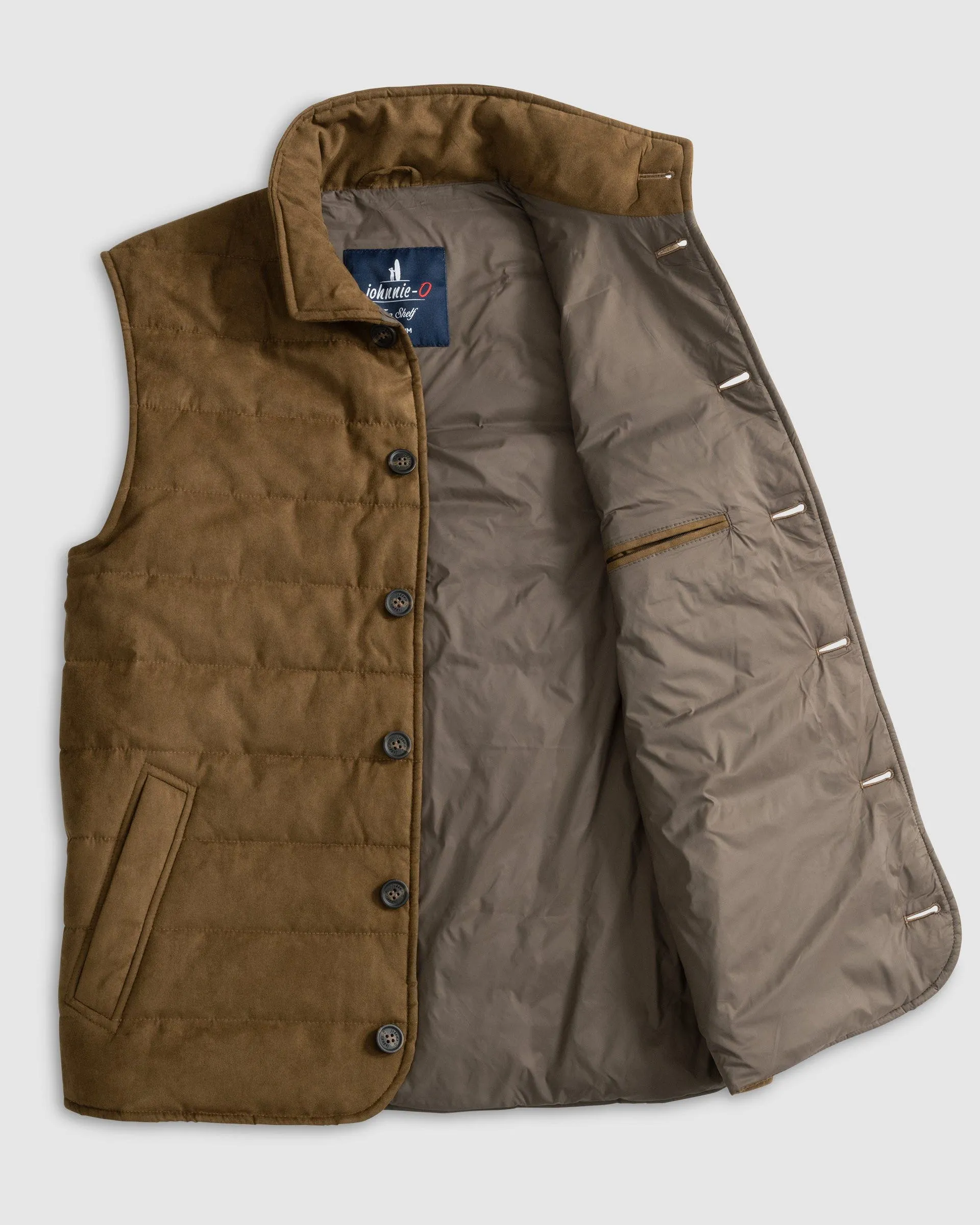 Pickens Quilted Faux Suede Vest