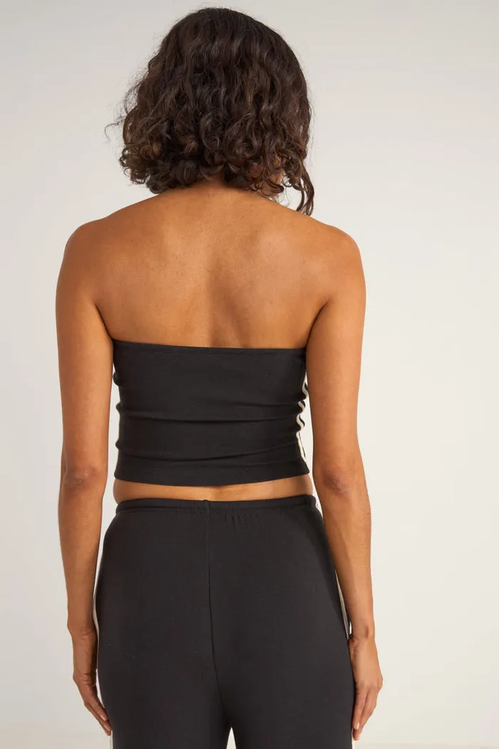 Rhythm Track Bandeau Top - BLACK