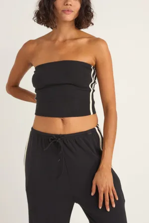 Rhythm Track Bandeau Top - BLACK