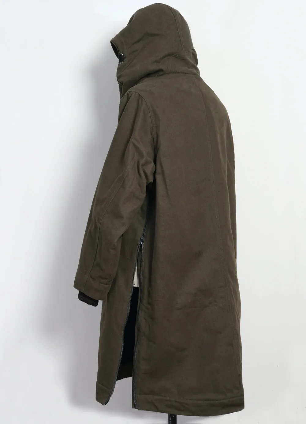 ROALD | Long Double Zipper Anorak | Olive