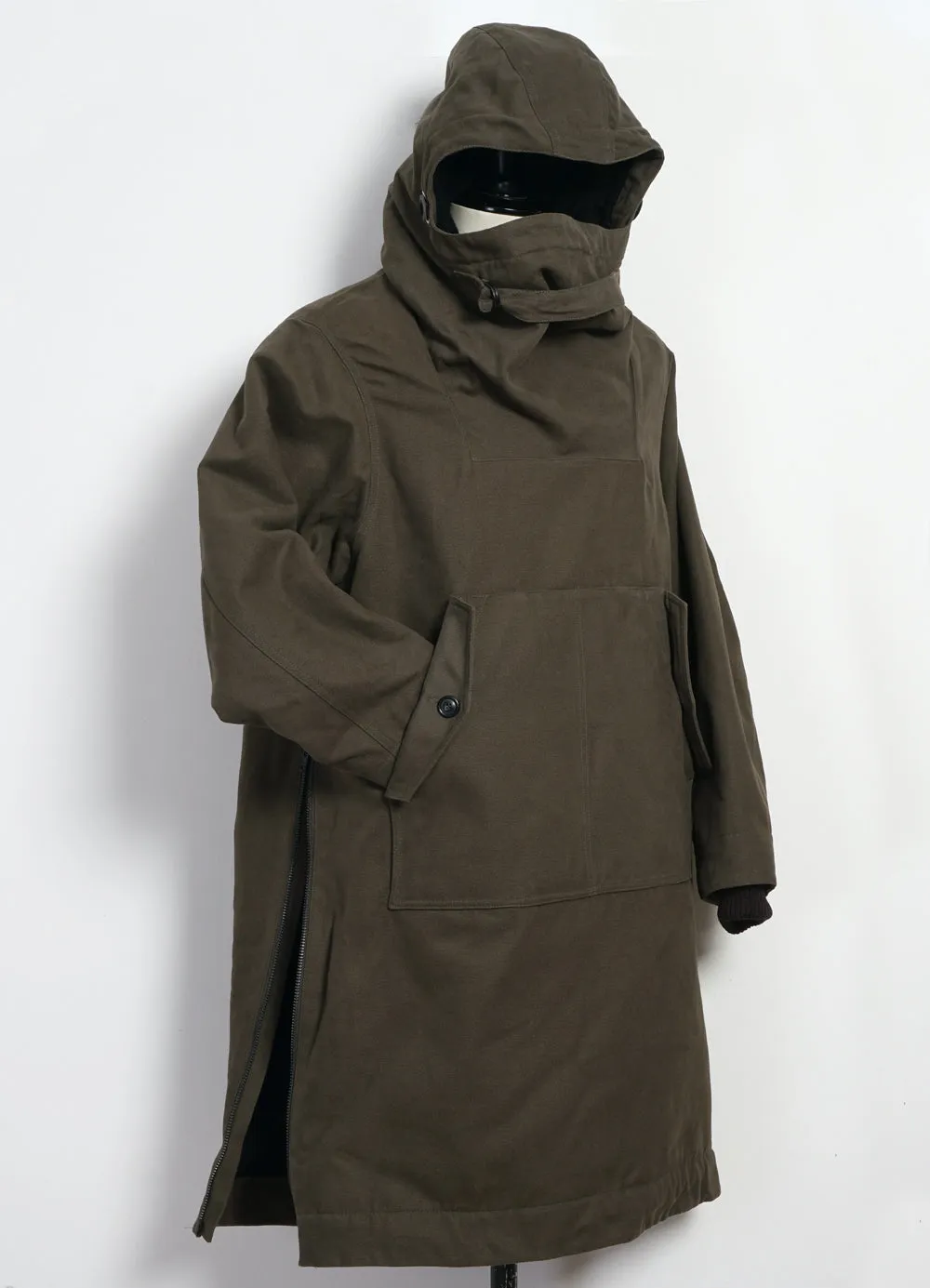 ROALD | Long Double Zipper Anorak | Olive