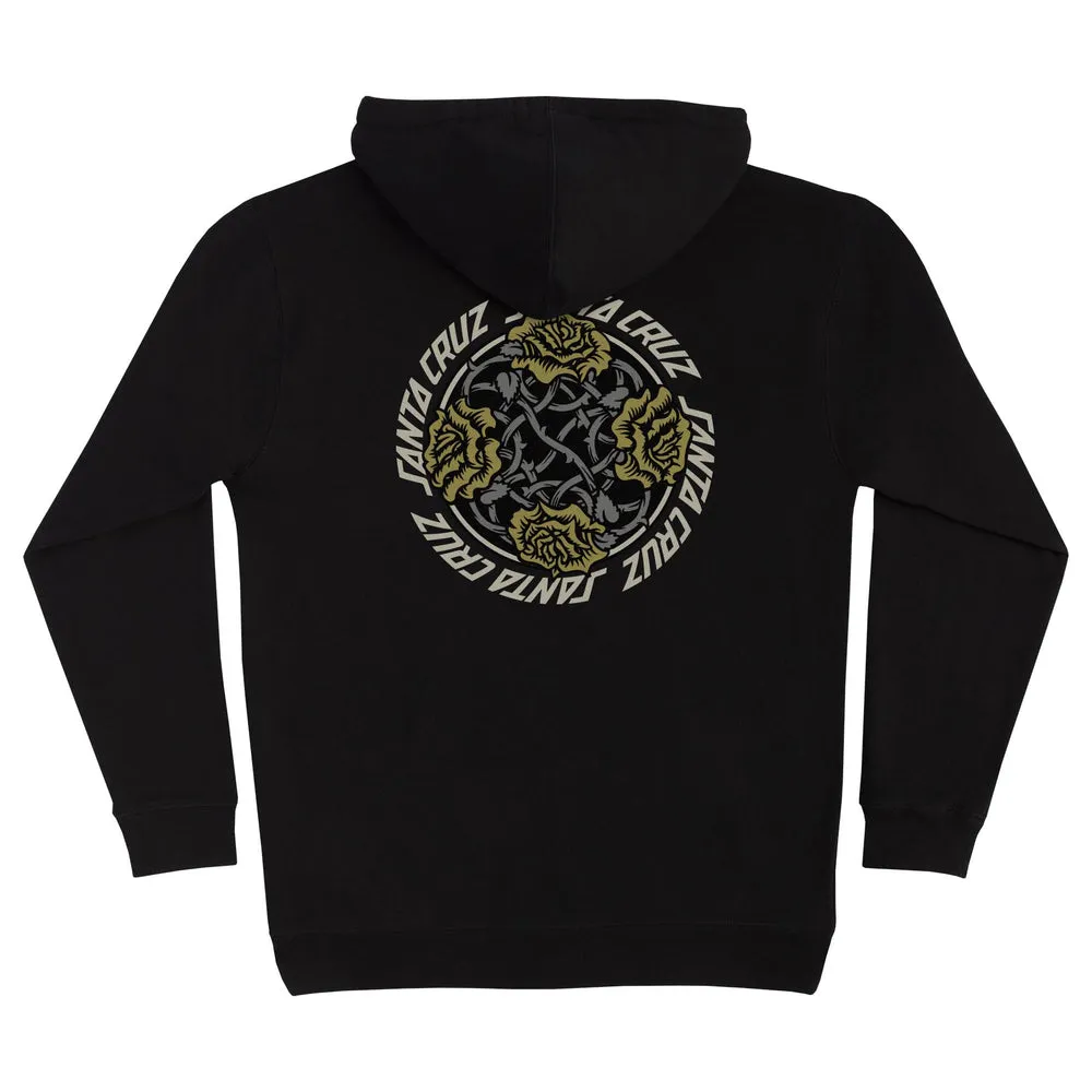 Santa Cruz Dressen Rose Solo Mens Hoodie - BLACK