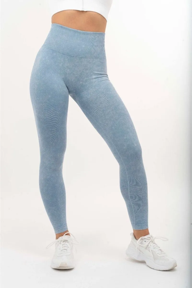 Scrunch Bum Leggings - Washed Blue