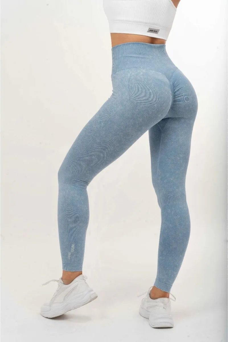 Scrunch Bum Leggings - Washed Blue