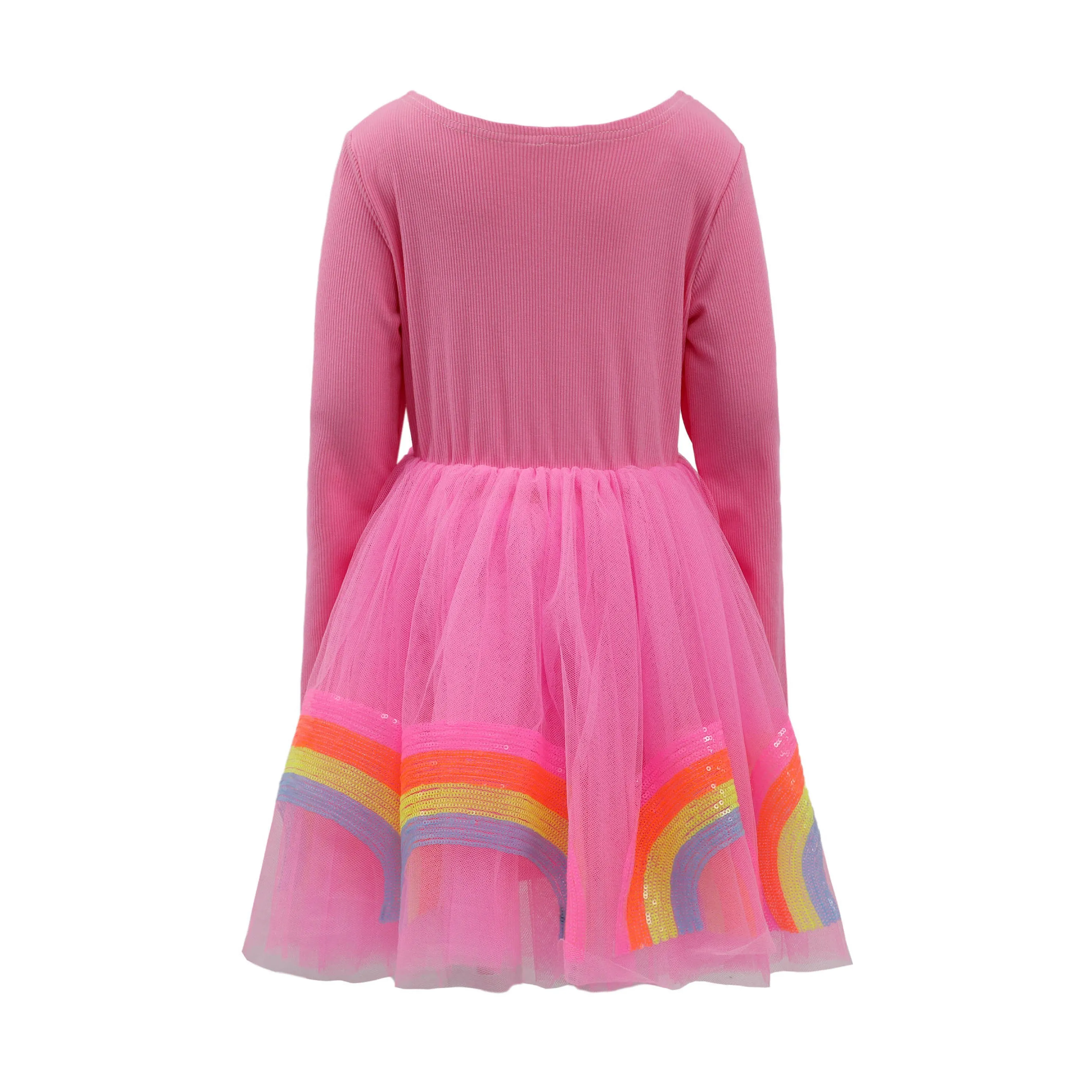 Smiley Rainbow Long Sleeve Dress