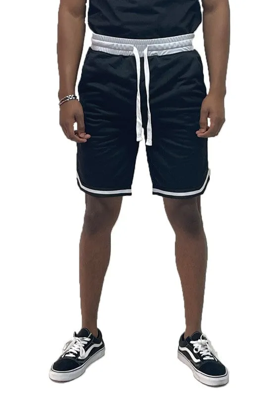 Solid Athletic Basketball Sports Shorts Chevron Trim