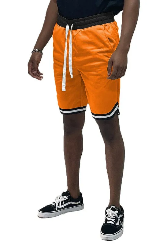 Solid Athletic Basketball Sports Shorts Chevron Trim