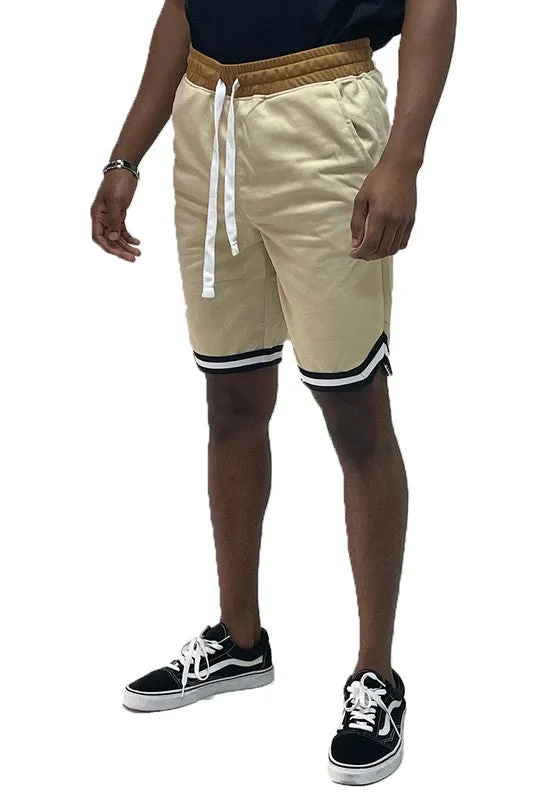 Solid Athletic Basketball Sports Shorts Chevron Trim