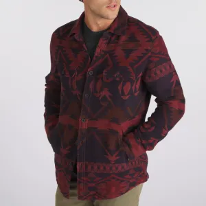 Southwestern Stonewashed Shirt Jacket - Cowhide