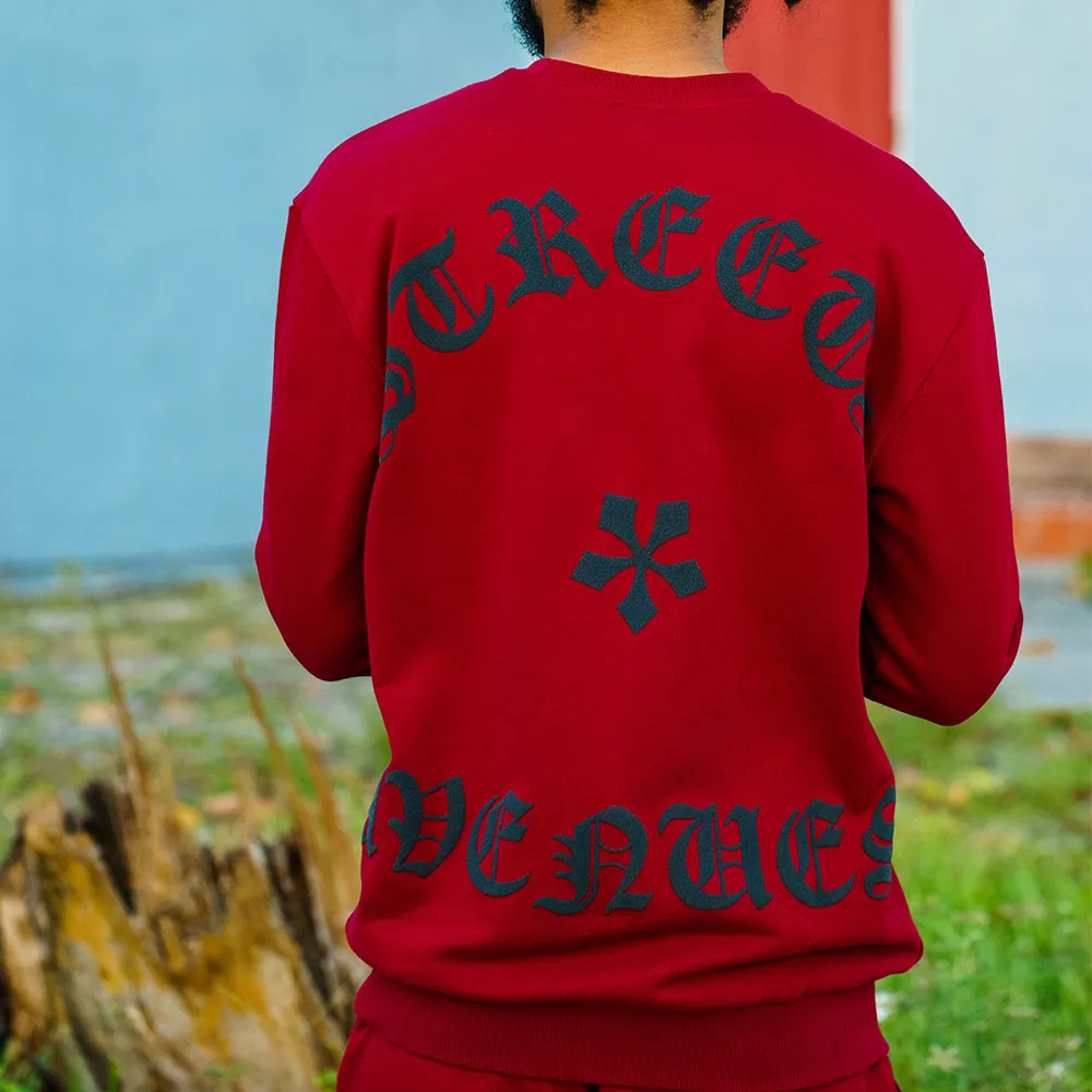 Streets & Aves Crewneck Sweatshirt Red