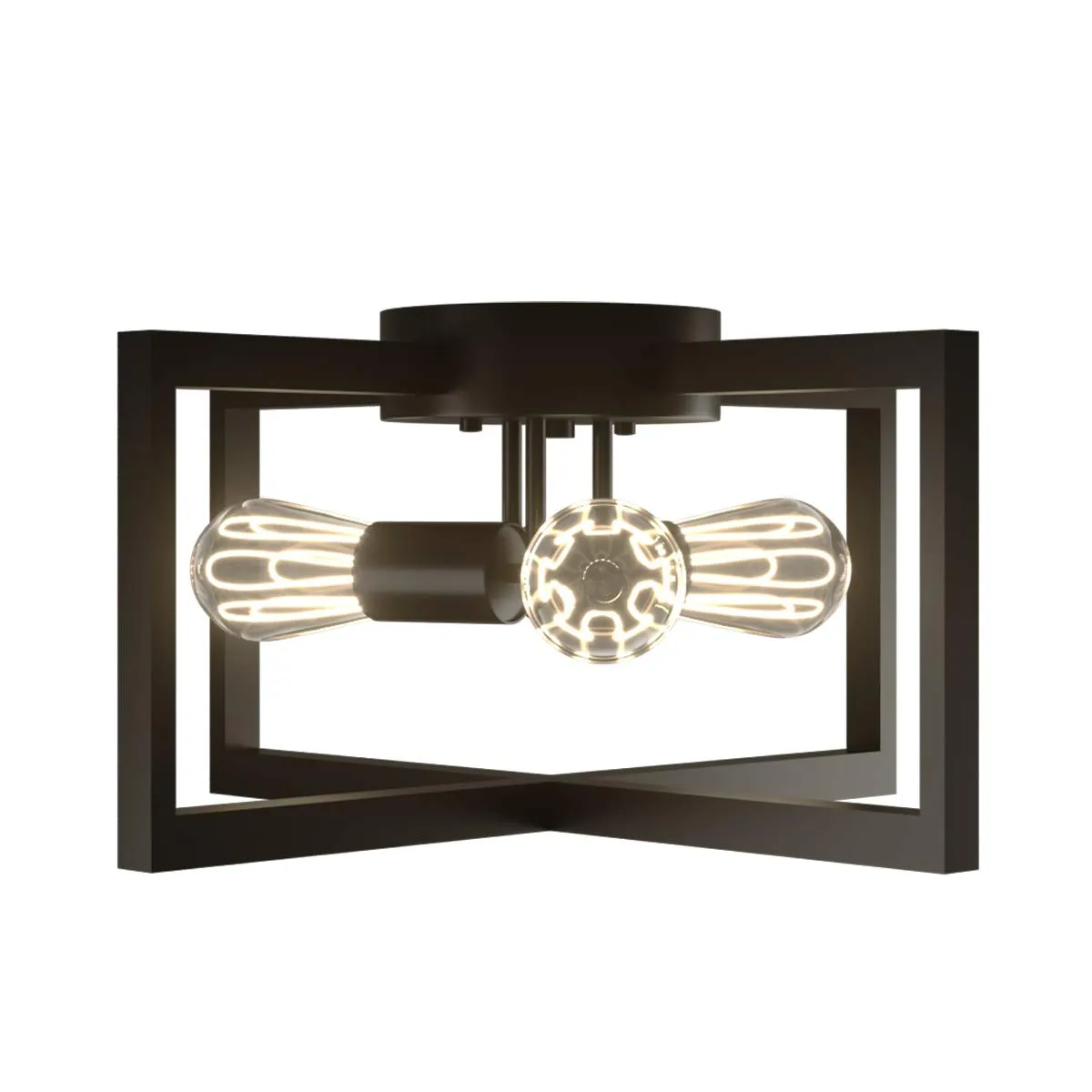 Tangkula 3-Light Flush Mount Ceiling Lamp, 15-Inch Ceiling Light Fixture