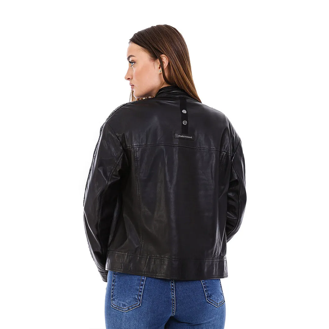 The Farragut Black  Leather Women Jacket