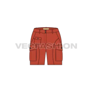 Women's Burnt Orange Cargo Shorts